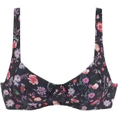 LASCANA Bikiniöverdel blandade färger / svart