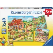 Ravensburger pussel 3x49 st Semester på landet