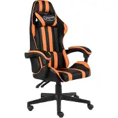 vidaXL Gamingstol, svart och orange, konstläder