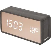 Karlsson väckarklocka Copper Mirror LED black wood veneer KA5878BK