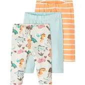 Name it Leggings - NbnOcean - 3-pack - Whitecap Grå - - 68 - Leggings