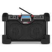 Perfectpro Byggarbetsradio RockHart DAB+, FM Stänkvattenskyddad, Dammtät, Stötsäker, Batteri-laddningsfunktion Svart