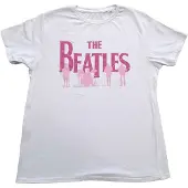 Ginza.se The Beatles: Unisex T-Shirt/Band Silhouettes (White) (Puff Print) (Large)