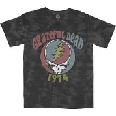 Ginza.se Grateful Dead: Unisex T-Shirt/1974 (Grey) (Wash Collection) (Large)