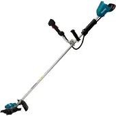 Makita DUR368APT2, 2-i-1 röjsåg och grästrimmer, 35 cm, Blad och nylonlina, U-format handtag, 6500 RPM, Grön