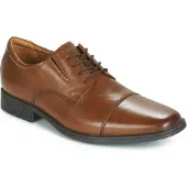 Clarks Shoes för män. 26130096 Tilden Cap bruna läderskor (42.5), Hud, Karta, Nyckelband, Casual, Klassisk
