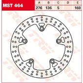 TRW Bromsskivor Racing, bak, typgodkännande BAK, MST464RAC STATIONAER