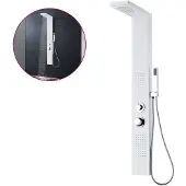 vidaXL Duschpanelsystem aluminium matt vit