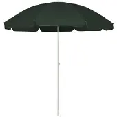 vidaXL Strandparasoll grön 240 cm
