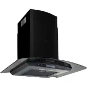 vidaXL Vägghuva Rostfritt Stål LCD 756 m³/h 60 cm Svart Extractor Decor 50709