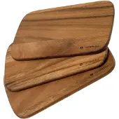 Zassenhaus cutting boards/ serving boards acacia wood 3-piece 22x15x1 cm