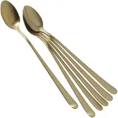Amefa Austin 1410, 1410AVTR06AV6 sorbet spoons / Latte Macchiato spoons champagne-coloured, 6-piece