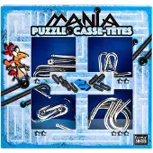 3D Metallpussel 4 st Puzzle mania blå