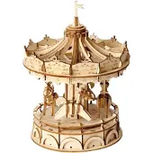 Robotime Classic 3D träpusselsats (Merry Go Round)