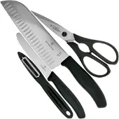 Victorinox SwissClassic 6.7133.4G, Kniv / bestickuppsättning, Rostfritt stål, Polypropylen, Termoplastisk elastomer (TPE), Rostfritt stål, Svart, 17 cm