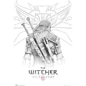 The Witcher 3, Maxi Poster - Geralt Sketch