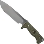 Lionsteel M7 CVG Satin, Green Canvas Micarta fixed knife, Molletta design