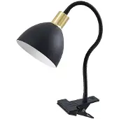LINDBY Klämlampa Genora , Svart, Vardagsrum / matsal, Metall, Modern, Klämlampa