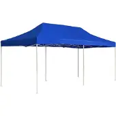 vidaXL Hopfällbart partytält aluminium 6x3 m blå