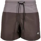 Urban Classics Badshorts mörkbrun / grå / vit