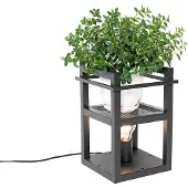 QAZQA Industriell bordslampa svart - Cage Rack