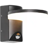 QAZQA Utomhusvägglampa svart inkl LED IP54 rörelsesensor - Esmee