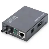 Digitus Professional DN-82110-1 - Fibermediekonverterare - 1GbE - 10Base-T, 1000Base-SX, 100Base-TX, 1000Base-T - RJ-45 / ST-läge (multi-mode) - upp till 500 m - 850 nm