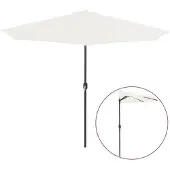 vidaXL Balkongparasoll med aluminiumstolpe sand 300x155 cm halvrunt