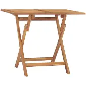 vidaXL Hopfällbart trädgårdsbord 90x60x75 cm massiv teak