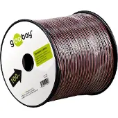 Pro Högtalarkabel röd;svart CCA 100 m spole, tvärsnitt 2 x 4,0 mm²