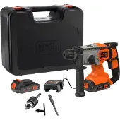 Black & Decker Borrhammare BCD900E2K-QW; 18 V; 1,2 J; SDS-plus; 2x2,5 Ah batt.