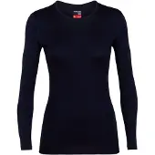 Icebreaker - Underställ dam - W Merino 260 Oasis LS Crewe Midnight Navy för UnisexUll - Storlek M - Marinblå