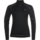 Odlo - Underställ dam - BL Top Turtle Neck LS Half Zip Active X-Warm Eco W Black för Unisex - Storlek S - Svart