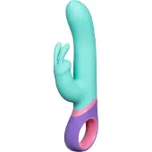 Huismerk Meta Rabbit - rabbitvibrator med roterande klitorisstimulator - mintgrön