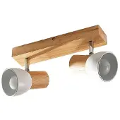 LINDBY taklampa Thorin, 27 cm, 2 lampor, vit, trä, E14 Thorin , dimbar, Ljust trä, Vardagsrum / matsal, Trä, Skandinavisk, Spotlight