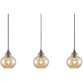 LINDBY Hänglampa Tymoni , dimbar, Creme / bärnsten, Vardagsrum / matsal, Glas, Vintage, Pendellampa