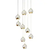 LUCANDE Taklampa , Hayley, Guld / mässing, Vardagsrum, Glas, Design