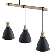 LINDBY Taklampa , Trebale, dimbara, Svart, Vardagsrum, Metall, Skandinavisk