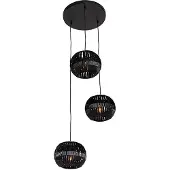 QAZQA Modern Hänglampa Svart 3-ljus - Zoë