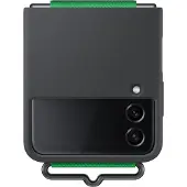 Samsung Galaxy Z Flip4 Silicone Cover with Strap Black