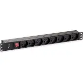 Equip 333285 19-tums Rackströmskena 8 Uttag