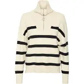 Vero Moda Saba Stripe Halv Dragkedja Tröja