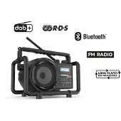 Perfectpro Byggarbetsradio DABBOX DAB+, FM Stötsäker Svart