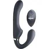 Strap U Mighty Rider Vibrerande Strap-on - Black - Black