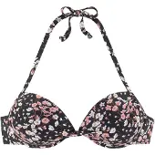 LASCANA Bikiniöverdel brun / gammalrosa / svart / vit