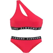 Elbsand Bikini eldröd / svart / vit