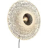 QAZQA Orientalisk vägglampa bambu 50 cm med stickkontakt - Rina