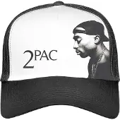 Ginza.se Tupac: Unisex Mesh Back Cap/Profile Photo (Black & White)