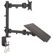 Art L-23 - Monteringssats - för LCD-bildskärm/bärbar dator - metall - svart pulverlack - skärmstorlek: 13-27 - skrivbord