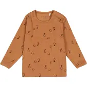 Fixoni T-shirt ljusbrun / gran / burgunder